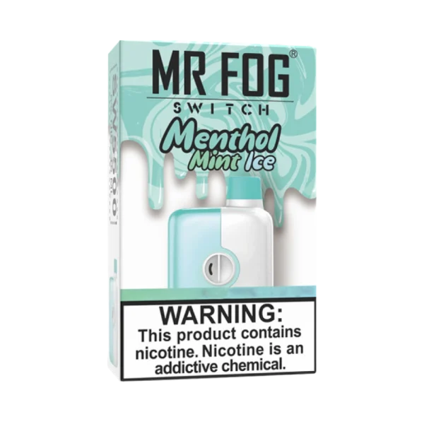 Mr. Fog Switch disposable vape with 5,500 puffs, 15mL e-liquid capacity, and adjustable airflow; available for same-day Calgary delivery.