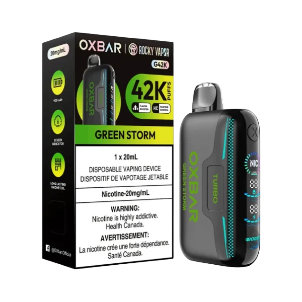 Oxbar G42K 2% disposable vape packaging
