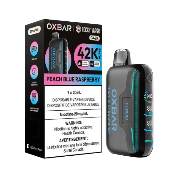 Oxbar G42K 2% disposable vape angle view