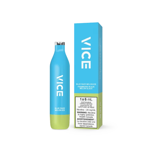Vice 2500 2% disposable vape angle view