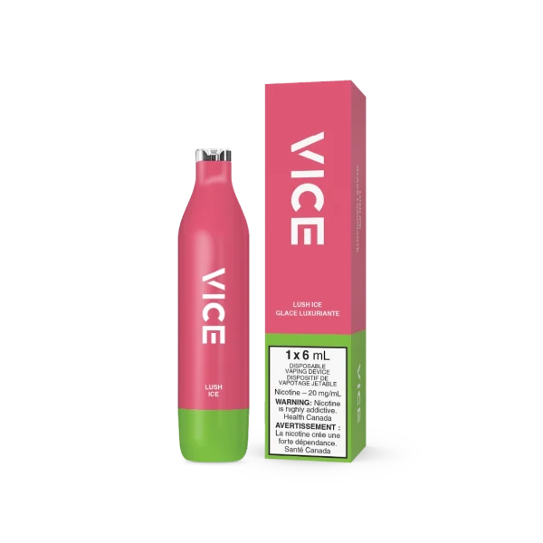 Vice 2500 2% disposable vape angle view