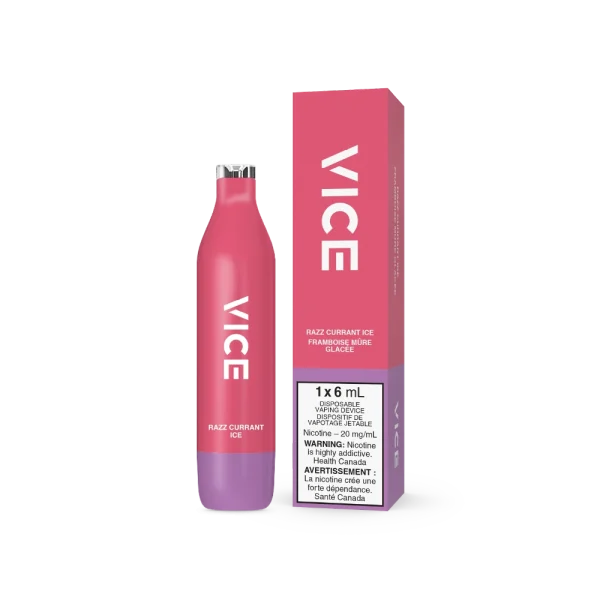 Vice 2500 2% disposable vape packaging