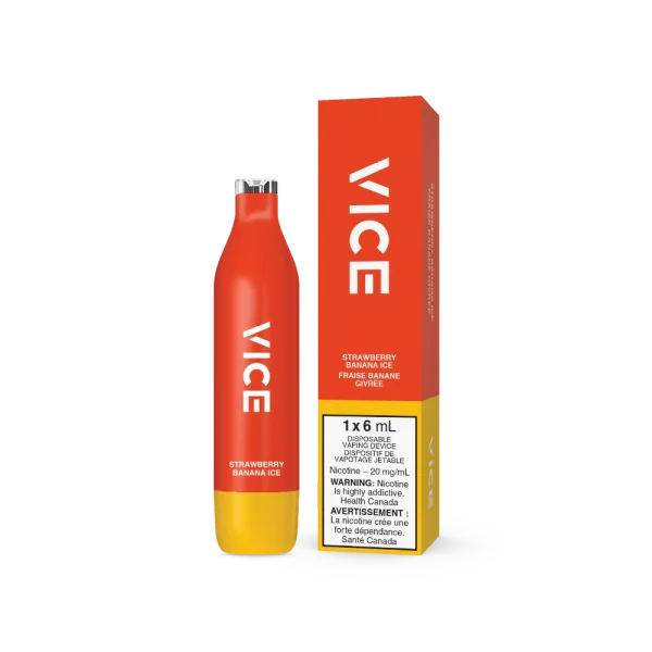 Vice 2500 2% disposable vape angle view