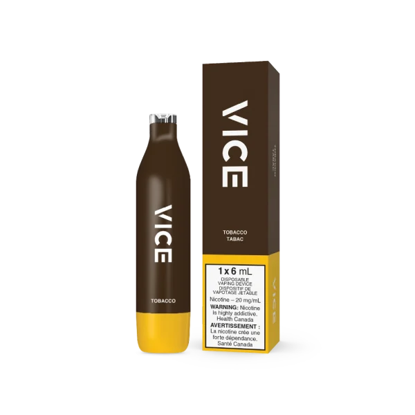 Vice 2500 2% disposable vape angle view