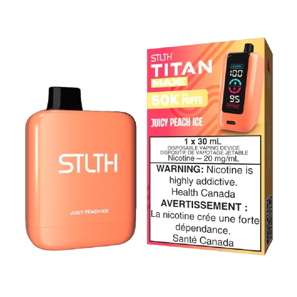 Stlth Titan Max 2% disposable vape packaging