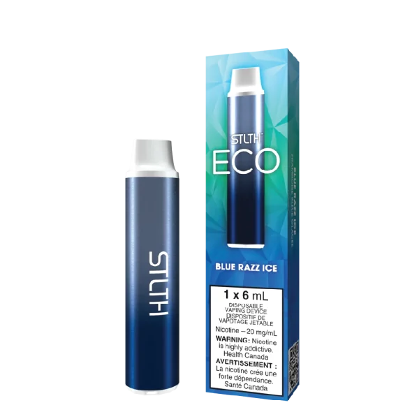 STLTH ECO disposable vape with 1000mAh non-rechargeable battery and 6mL e-liquid; available for Calgary delivery.
