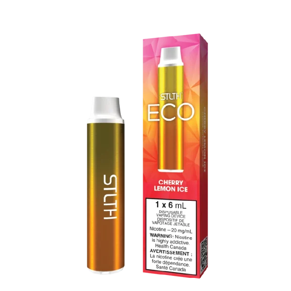 STLTH ECO disposable vape with 1000mAh non-rechargeable battery and 6mL e-liquid; available for Calgary delivery.