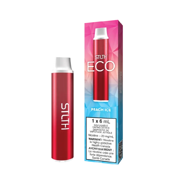 STLTH ECO disposable vape with 1000mAh non-rechargeable battery and 6mL e-liquid; available for Calgary delivery.
