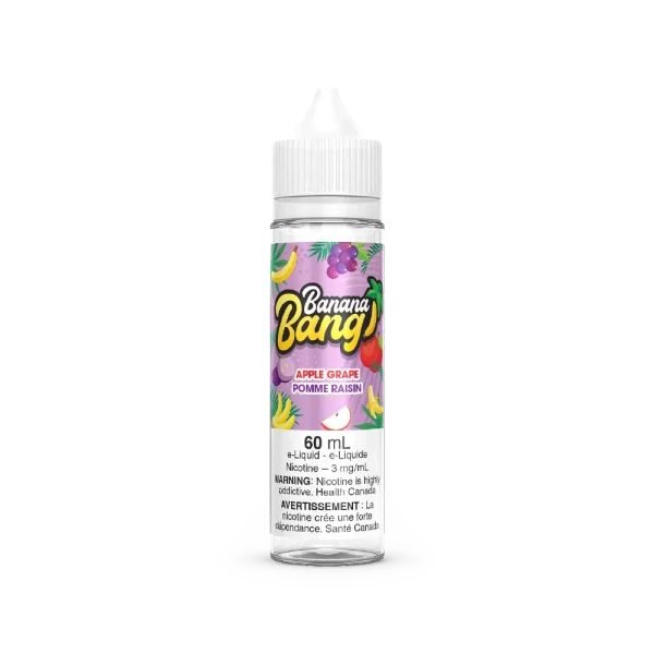 Banana Bang 60mL freebase e-liquid with a 70VG/30PG ratio and signature banana fruit blends; available for Calgary vape delivery.