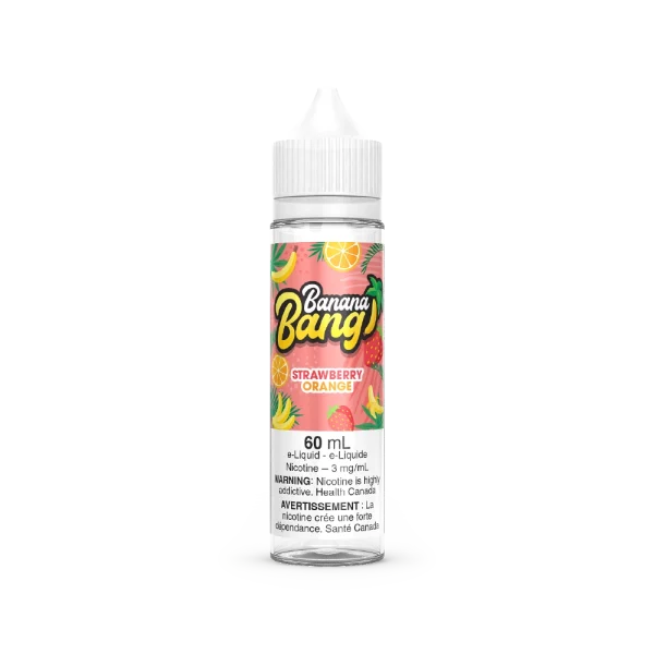 Banana Bang 60mL freebase e-liquid with a 70VG/30PG ratio and signature banana fruit blends; available for Calgary vape delivery.