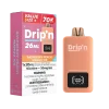Drip’n 26mL disposable vape by Envi featuring a smart digital display, dual mesh coils, and 26mL capacity; available for Calgary delivery.