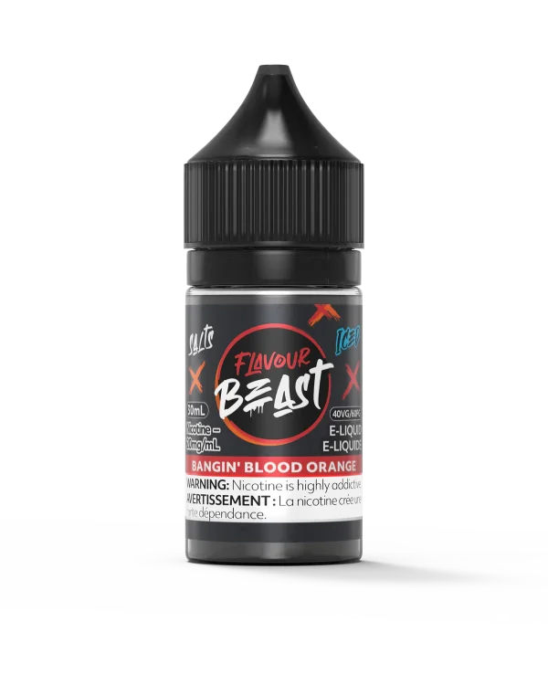 Flavour Beast 30mL salt nicotine e-liquid with 40VG/60PG ratio and intense flavors; available for Calgary delivery.