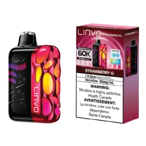 Linvo Rave 60K Strawberry G vape with sweet, classic strawberry flavour.