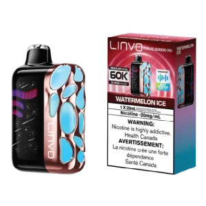 Linvo Rave 60K Watermelon Ice vape with icy, refreshing watermelon flavour.