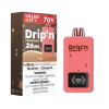 Drip’n 26mL disposable vape by Envi featuring a smart digital display, dual mesh coils, and 26mL capacity; available for Calgary delivery.