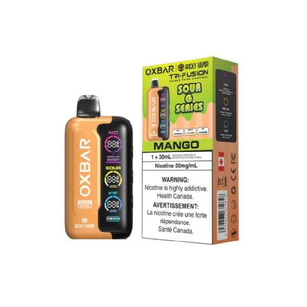 Oxbar Tri Fusion 2% disposable vape packaging