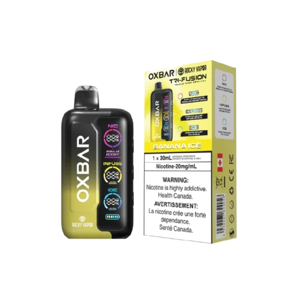 Oxbar Tri Fusion 2% disposable vape packaging