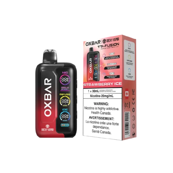Oxbar Tri Fusion 2% disposable vape packaging