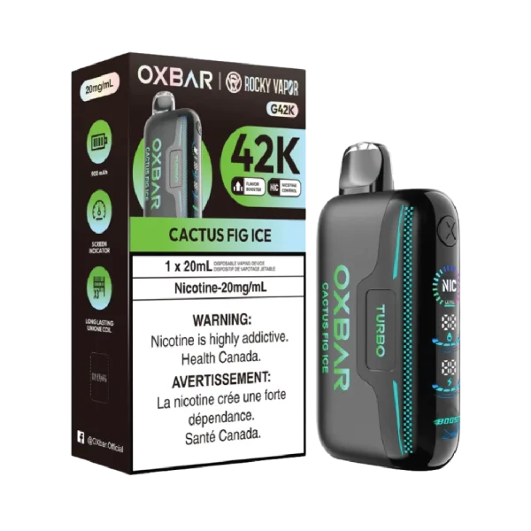 Oxbar G42K 2% disposable vape packaging