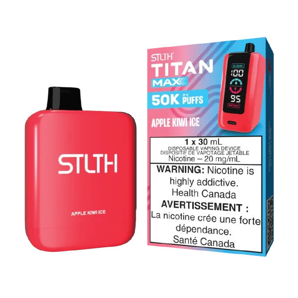 Stlth Titan Max 2% disposable vape packaging