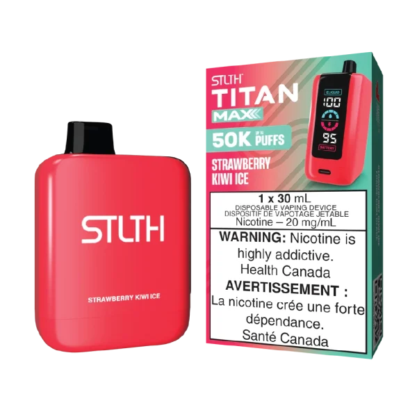 Stlth Titan Max 2% disposable vape angle view