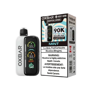 Oxbar Maglink 90K Mint disposable vape with refreshing mint flavour and 90,000-puff capacity.