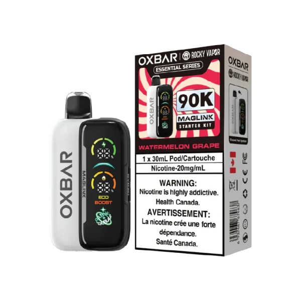 Oxbar Maglink 90K Watermelon Grape disposable vape with long-lasting performance.