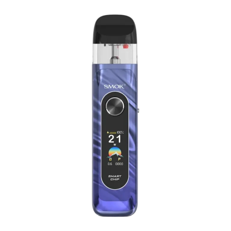 SMOK Novo 6 Pod Kit shown in a vibrant color lineup including Gold, Mineral Green, Blue, Pink, Purple, and Silver; features a compact design and OLED screen.