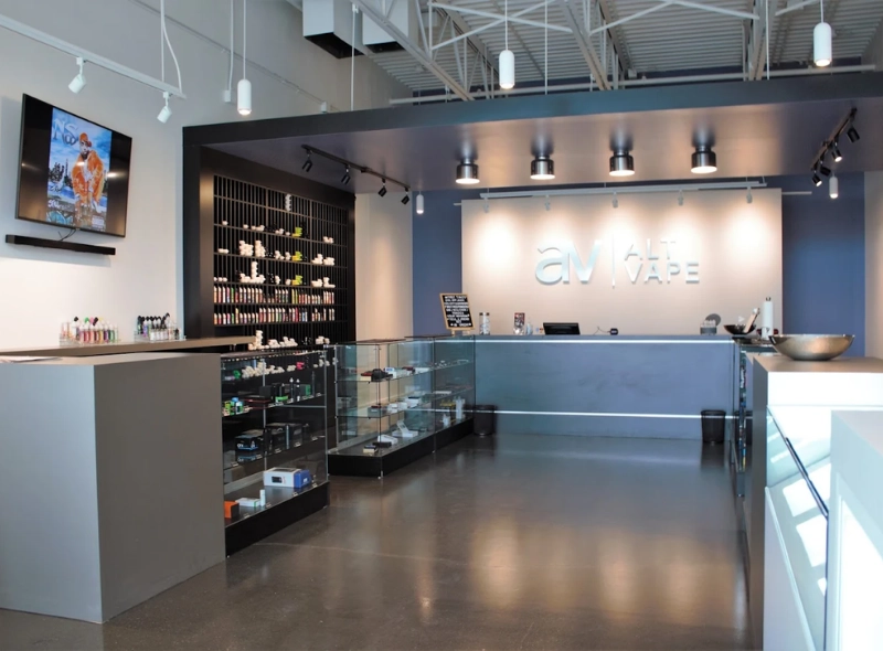 Inside Alt Vape Sage Hill vape shop in northwest Calgary