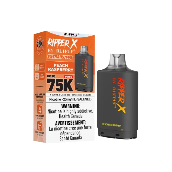 Ruf Puf Ripper X 75K 2% disposable vape detail