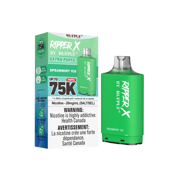 Ruf Puf Ripper X 75K 2% disposable vape packaging