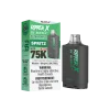 Ruf Puf Ripper X 75K 2% disposable vape angle view