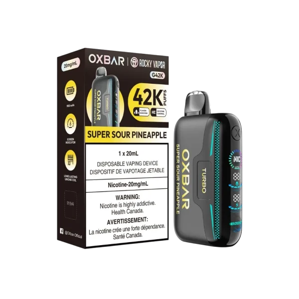 Oxbar G42K 2% disposable vape packaging