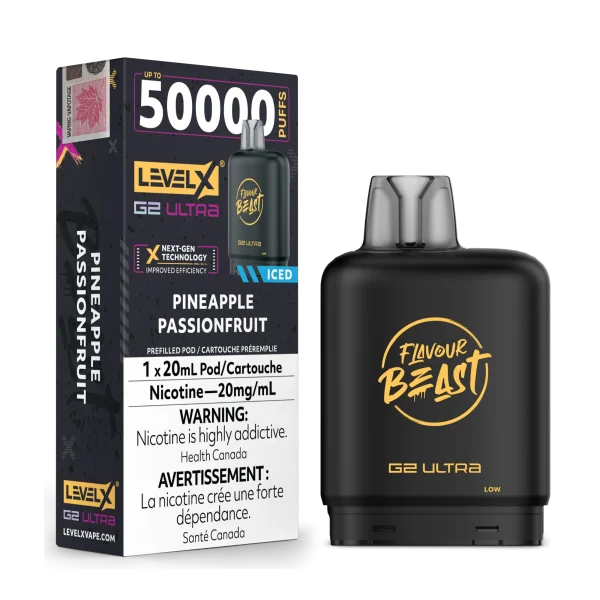 Level X G2 Ultra Pod vape juice angle view